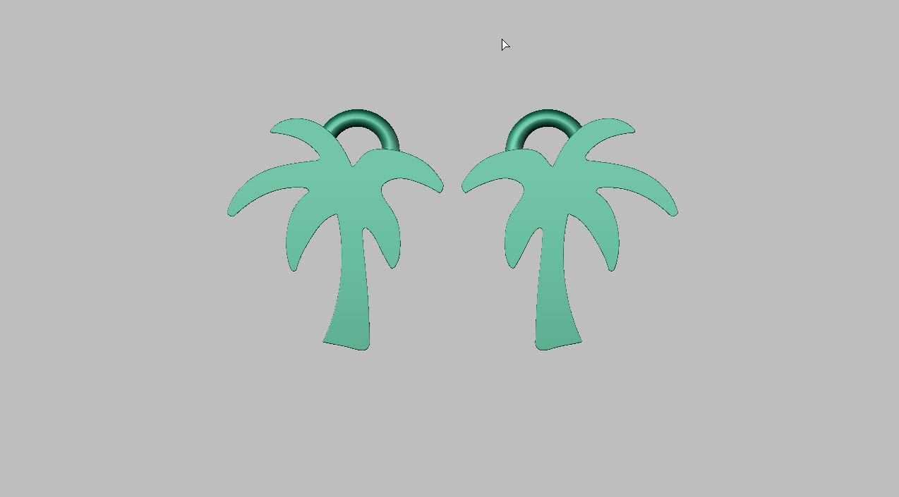 PALM TREE EARRING 3D print model_15