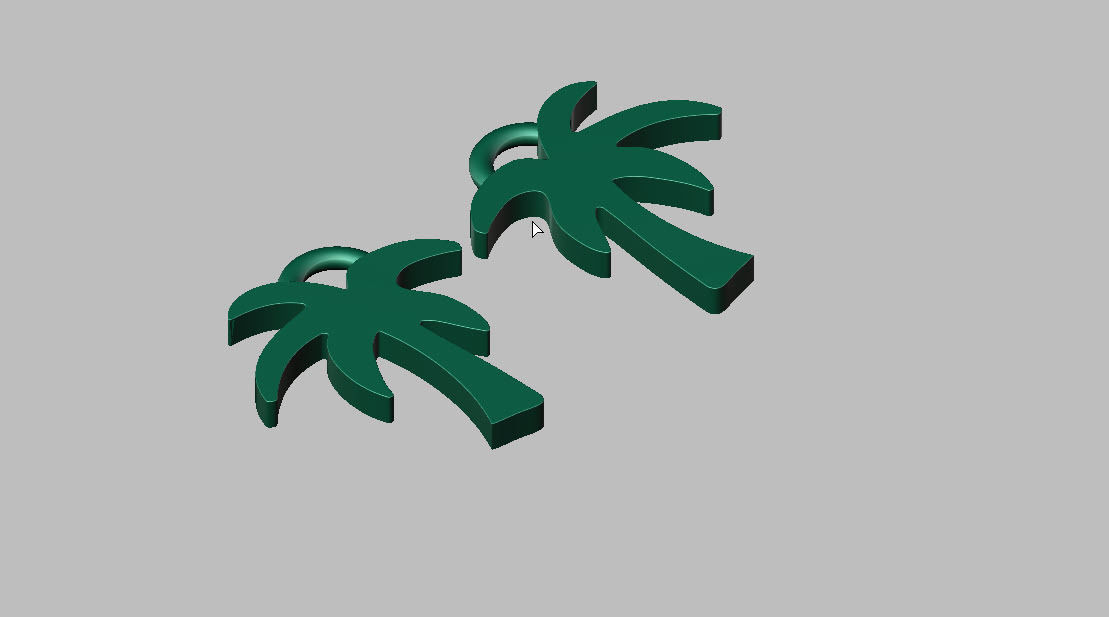 PALM TREE EARRING 3D print model_12
