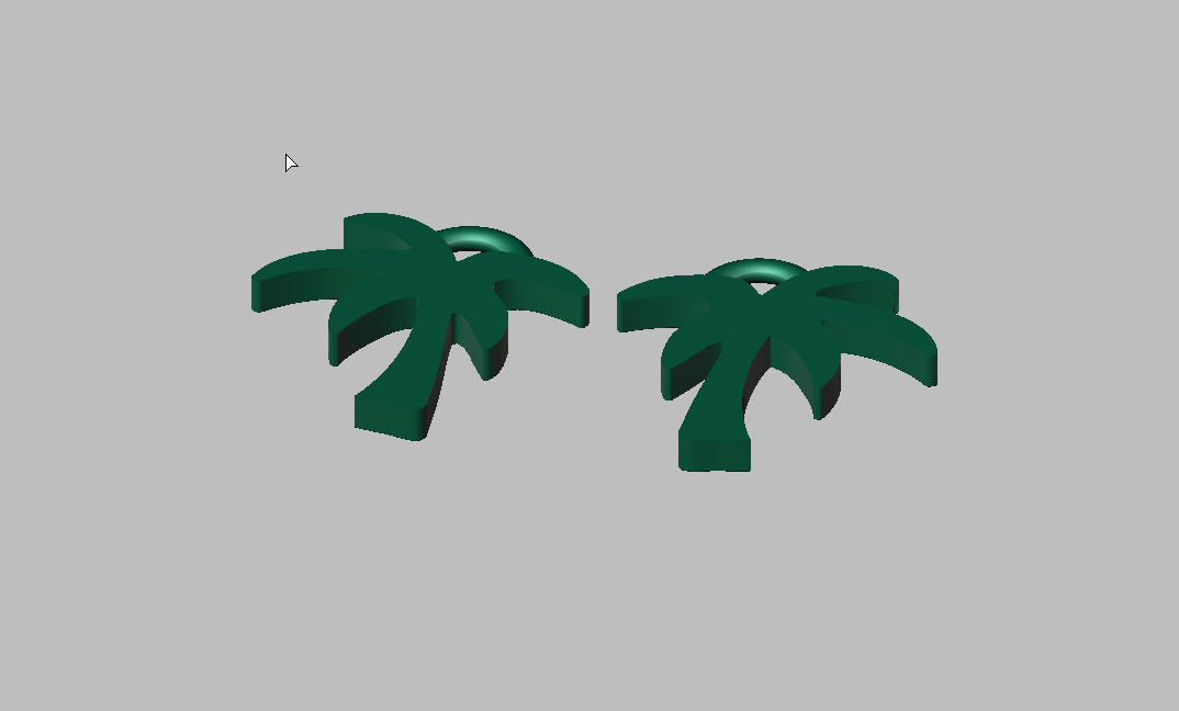 PALM TREE EARRING 3D print model_6