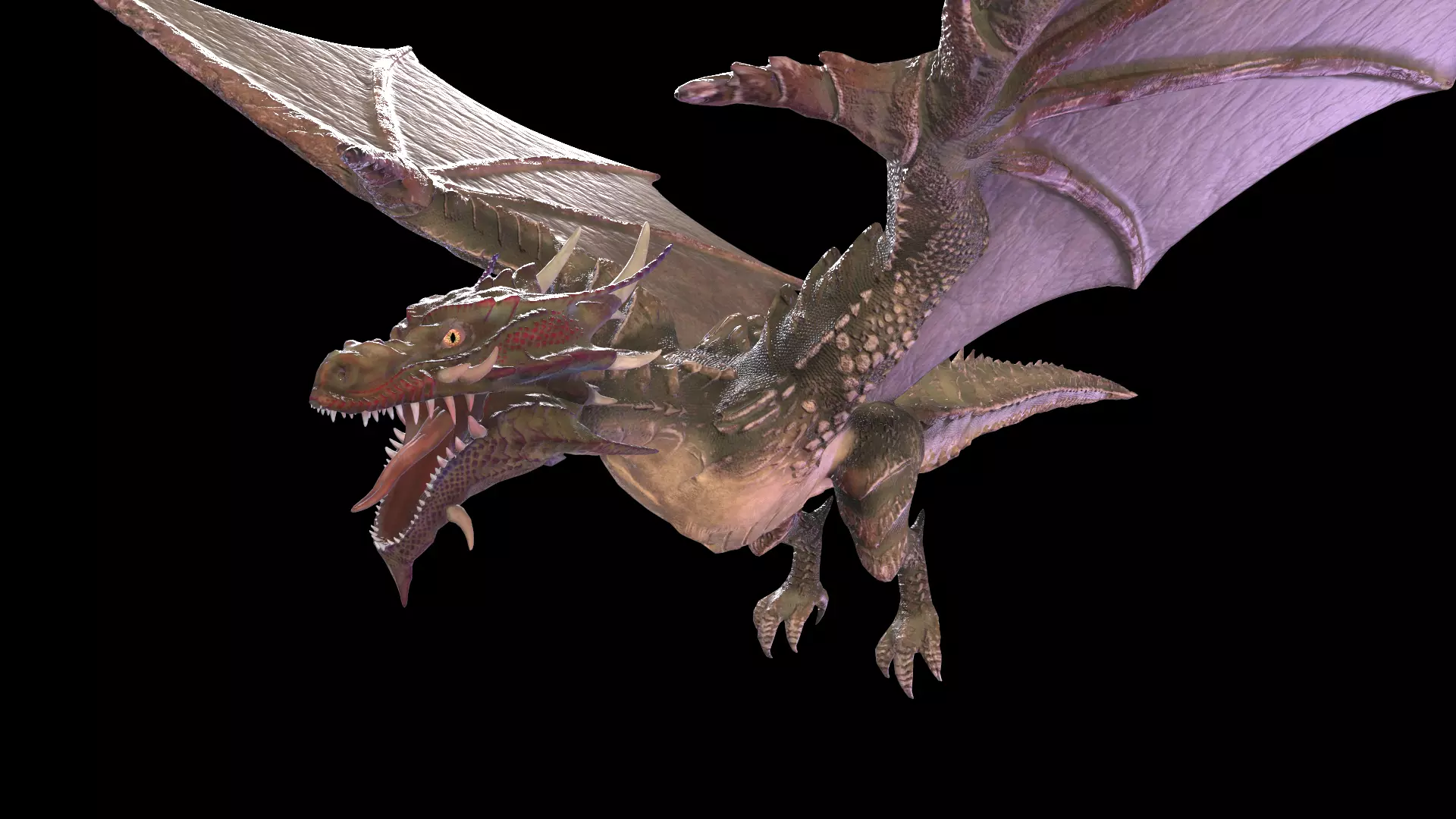 Monster Dragon 01 Low-poly 3D model_0