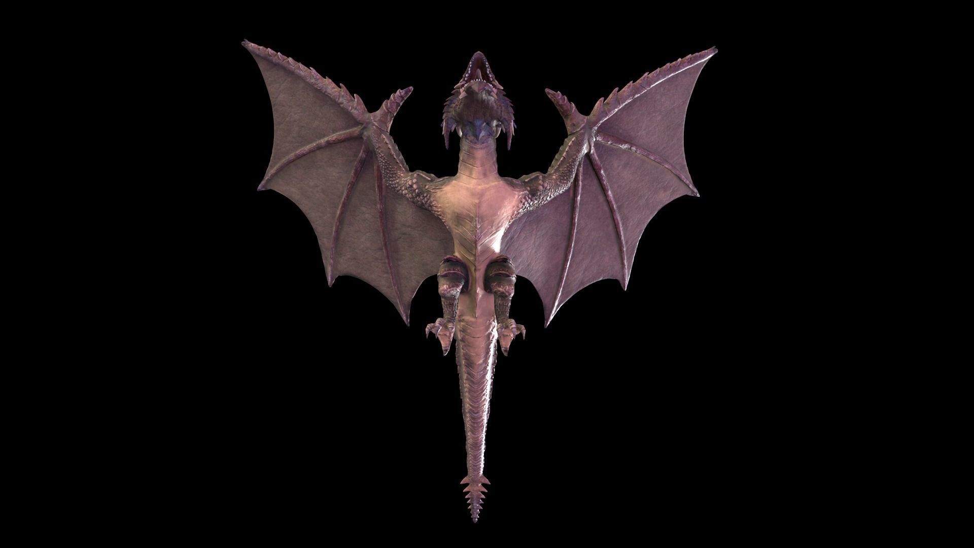 Monster Dragon 01 Low-poly 3D model_2