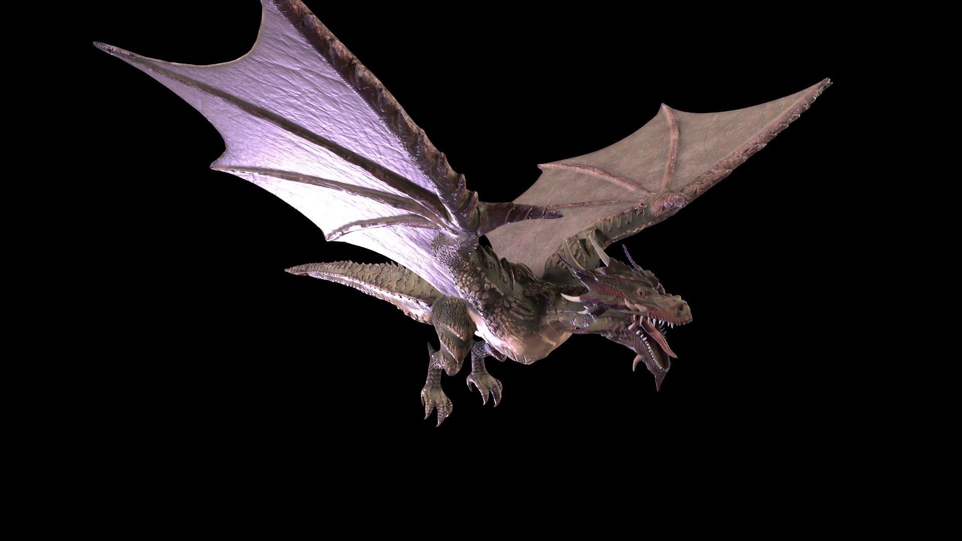 Monster Dragon 01 Low-poly 3D model_3