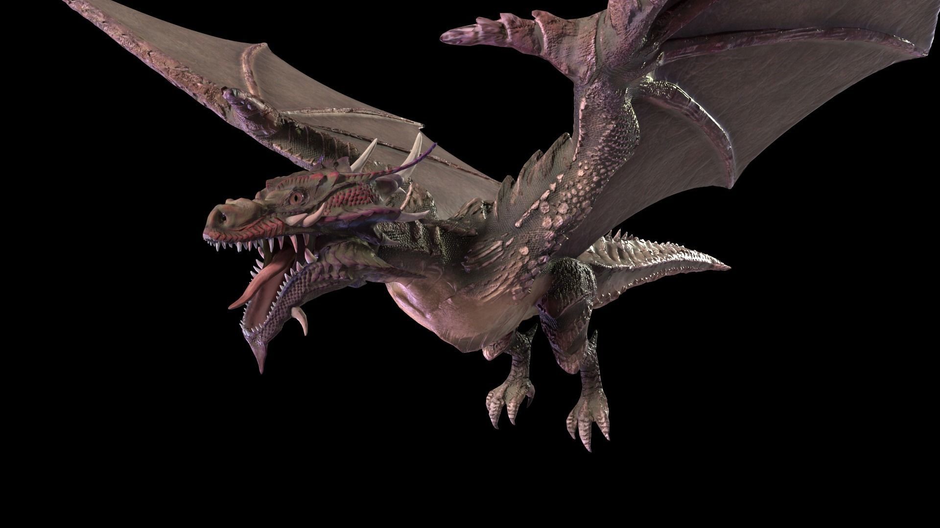 Monster Dragon 01 Low-poly 3D model_6