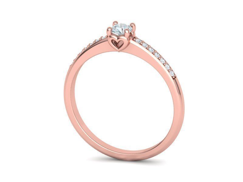 Hearts Solitaire Ring Collection Two Versions of Rings _16