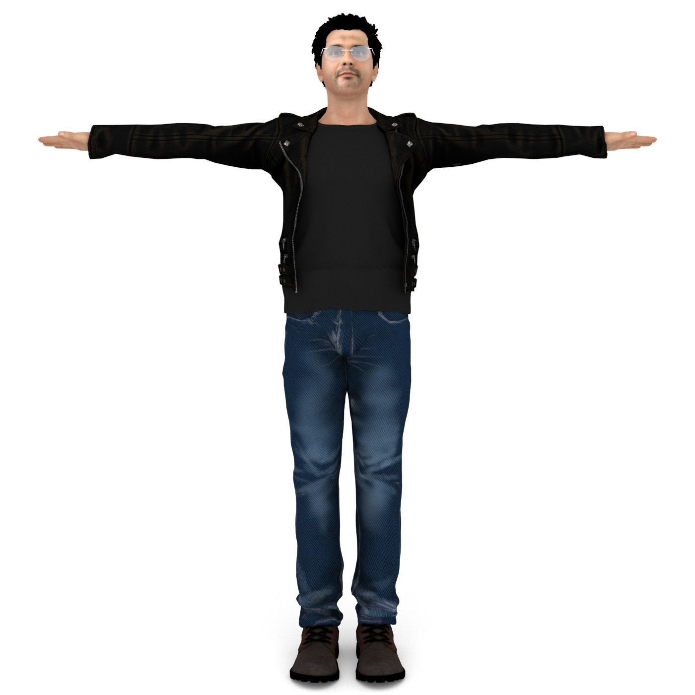 Mr Yaks Male Character Low-poly 3D model_4