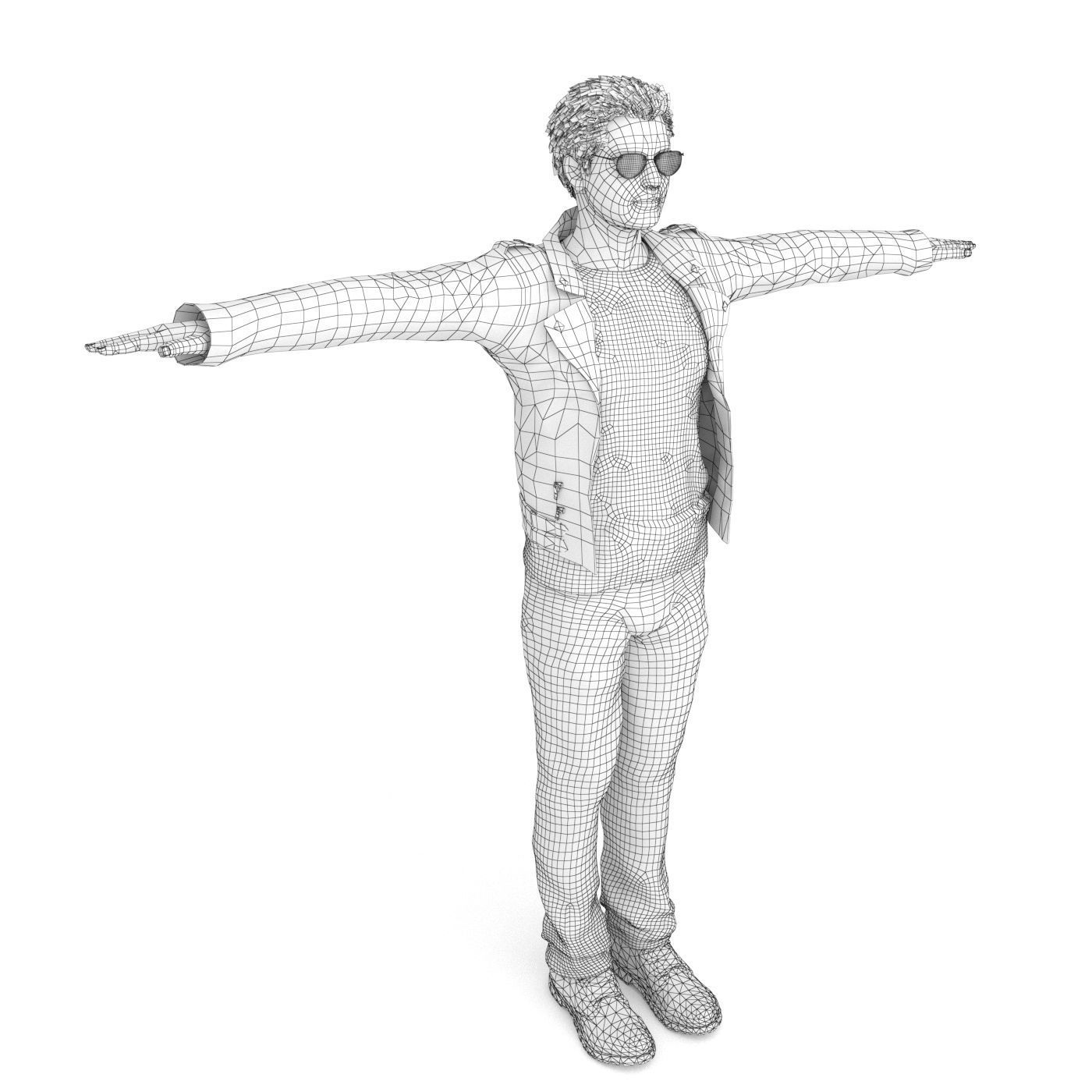 Mr Yaks Male Character Low-poly 3D model_18