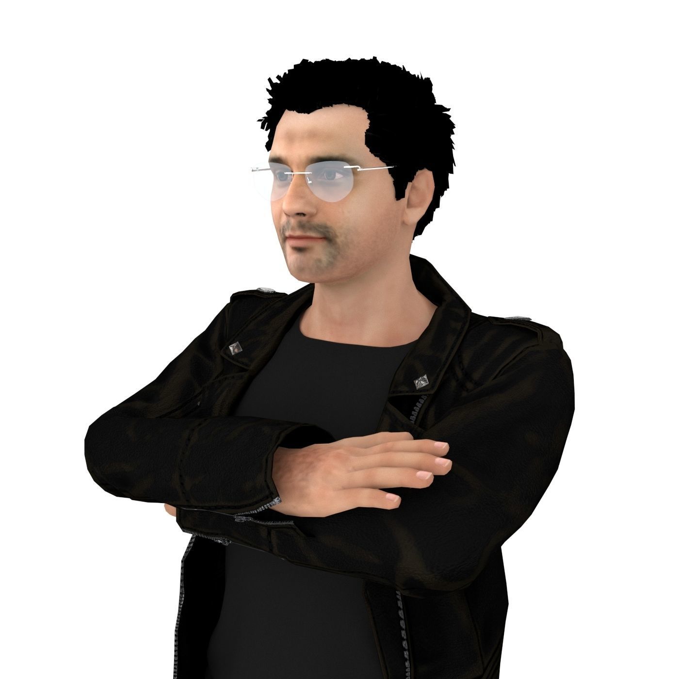 Mr Yaks Male Character Low-poly 3D model_9