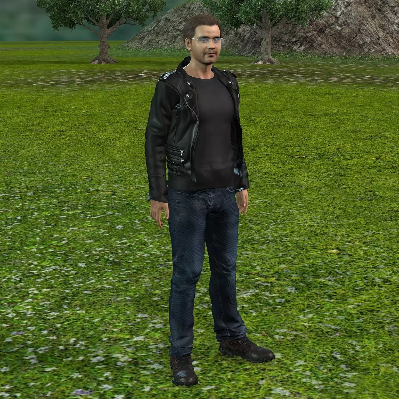 Mr Yaks Male Character Low-poly 3D model_0
