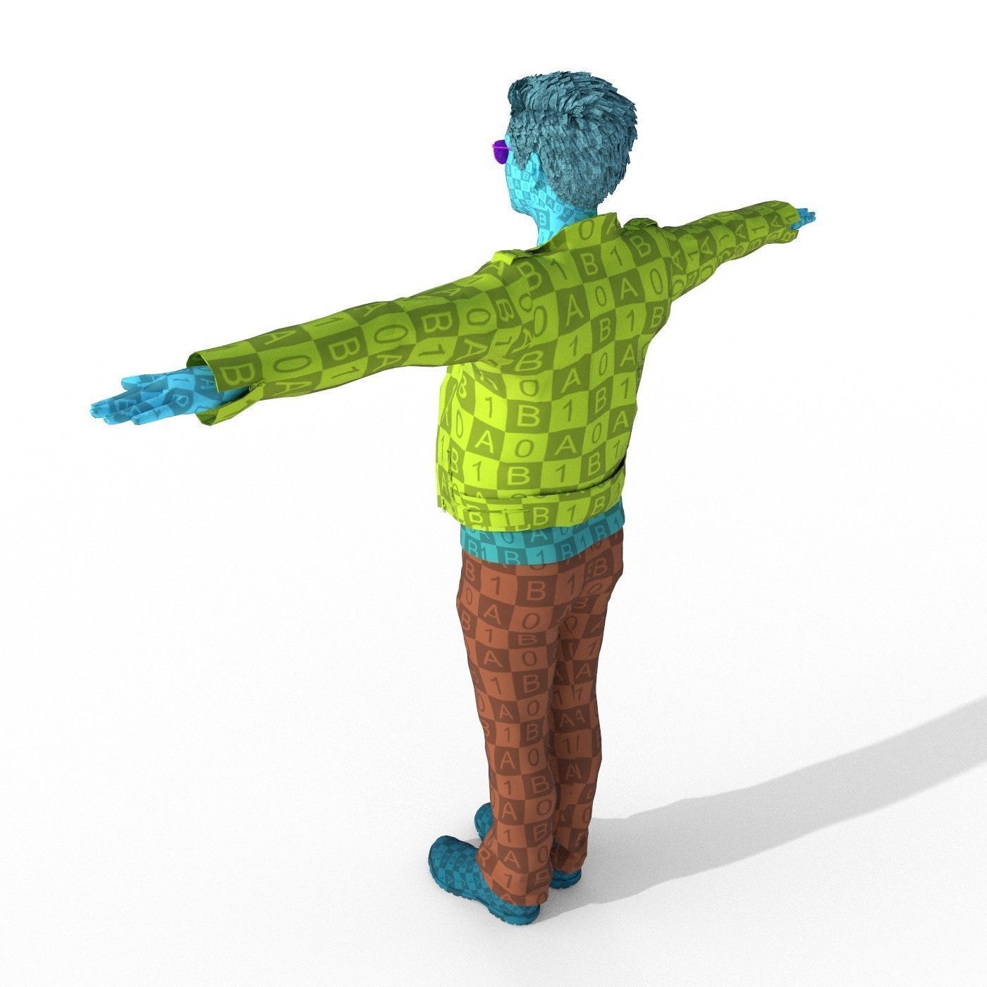 Mr Yaks Male Character Low-poly 3D model_17