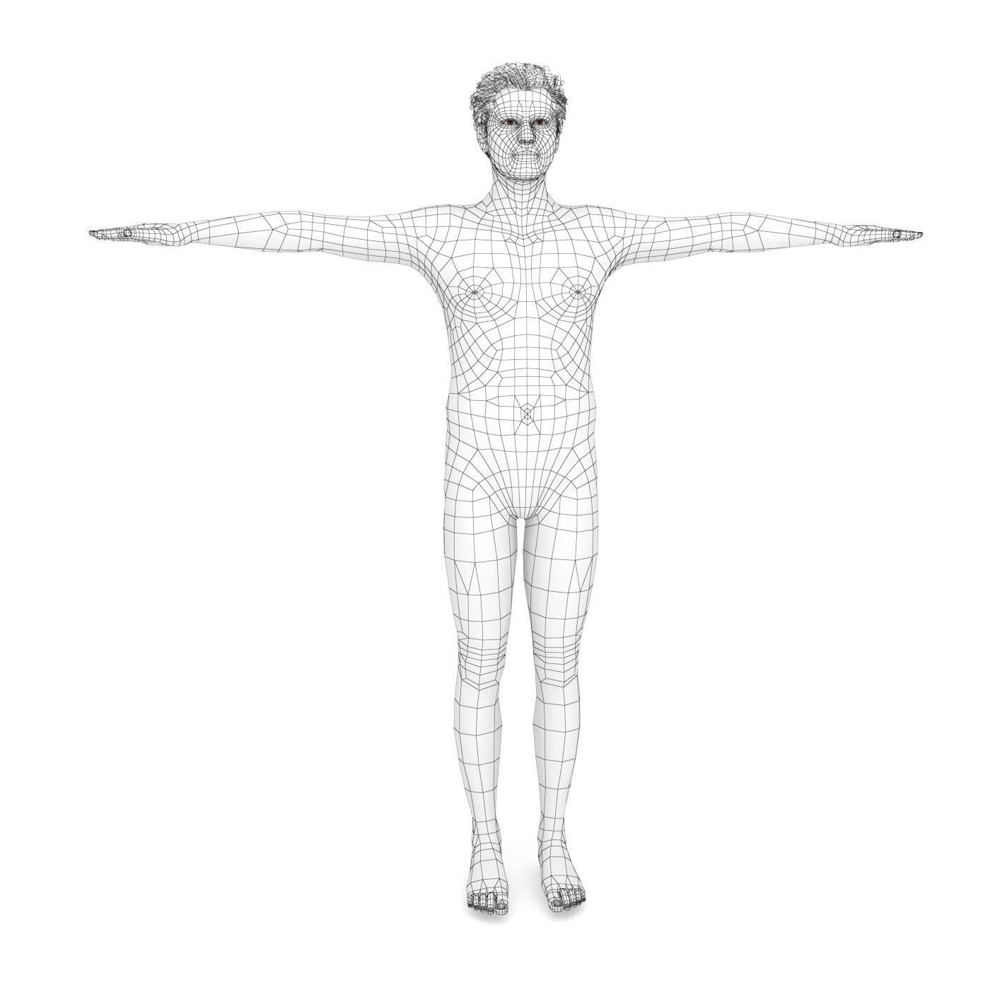 Mr Yaks Male Character Low-poly 3D model_20
