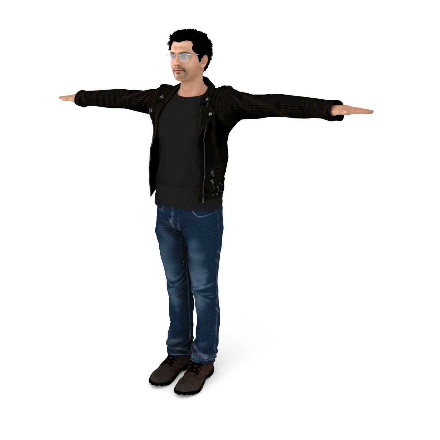 Mr Yaks Male Character Low-poly 3D model_3