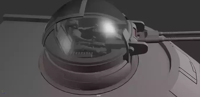 6 Inch Scale VCX Light Freighter Laser Turret Mount 3D print model
