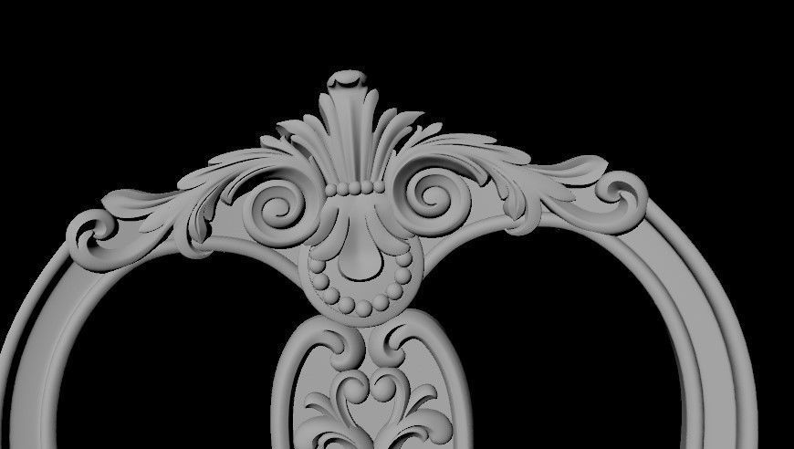chair three ornate chairs - three ornate chairs 3D model_1