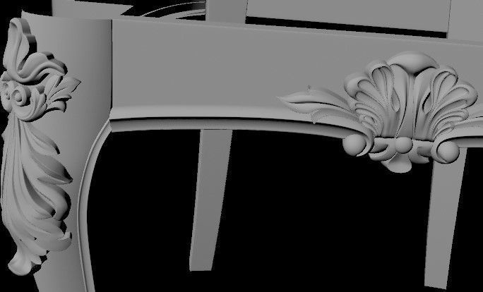 chair three ornate chairs - three ornate chairs 3D model_3