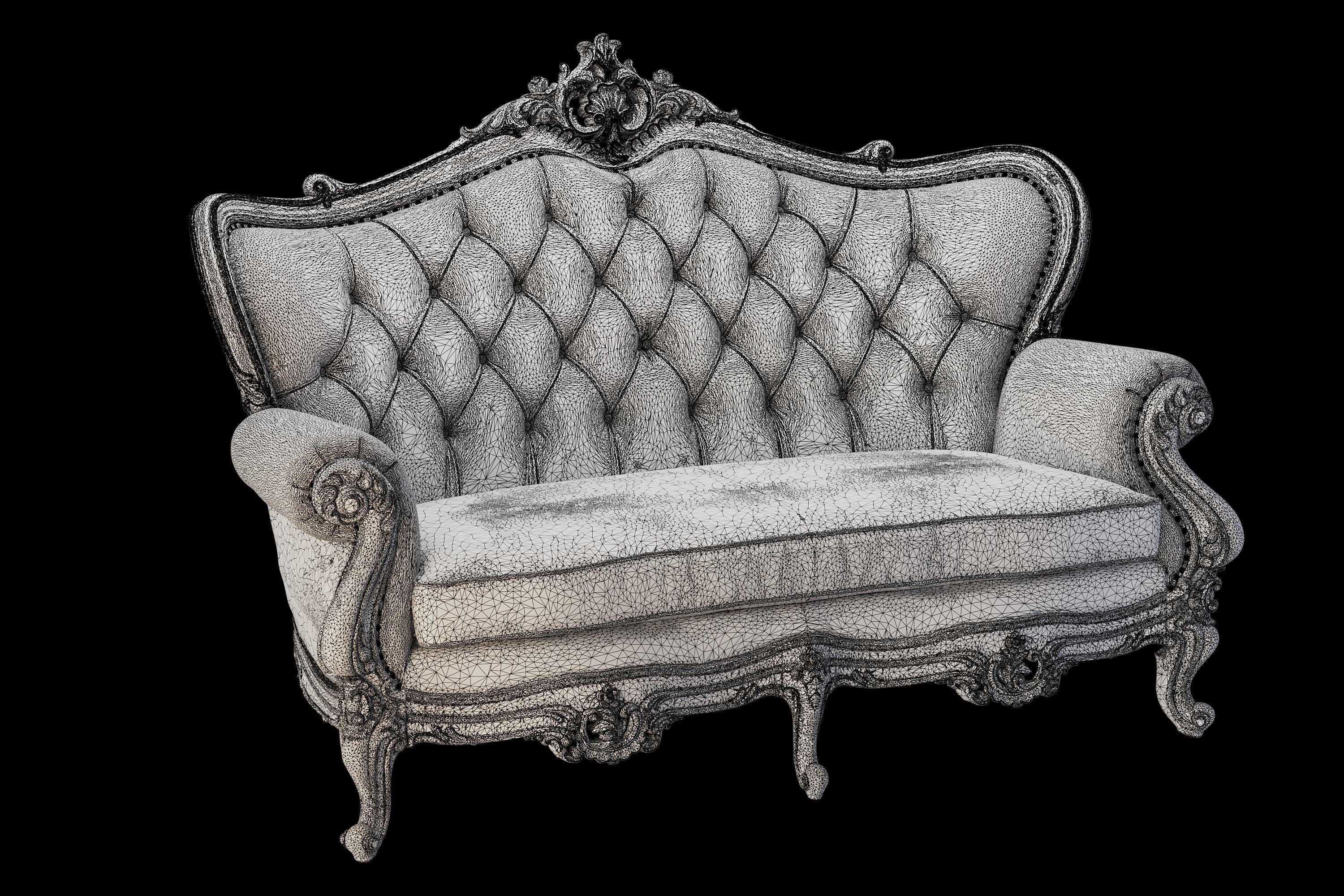 Leather sofa 3 3D model_4