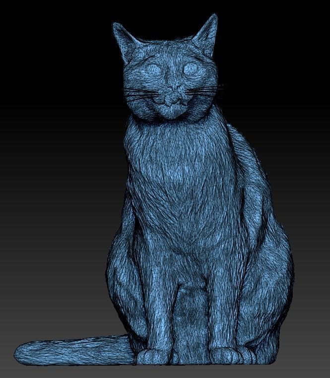 Red cat 21 Low-poly 3D model_6
