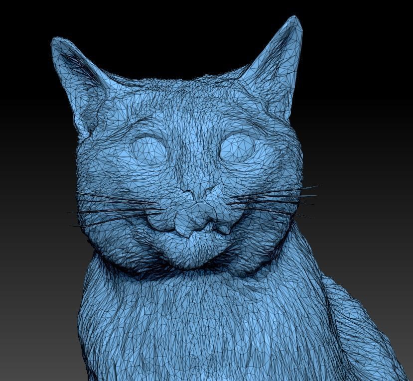 Red cat 21 Low-poly 3D model_7