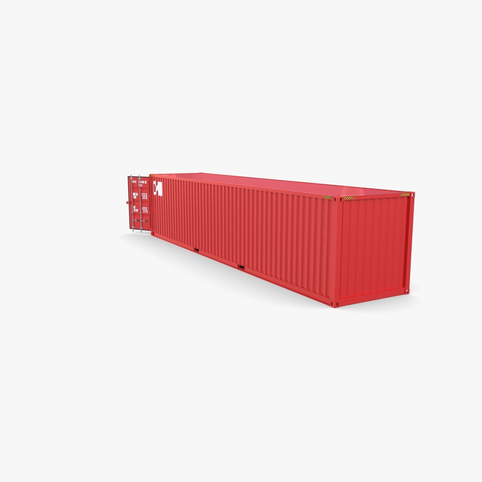 40ft Shipping Container CAI v2 3D model_4