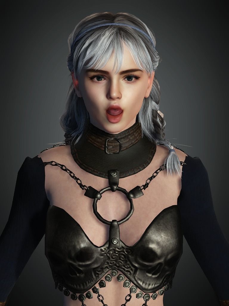 AAA Fantasy Female Character 01 Low-poly 3D model_11