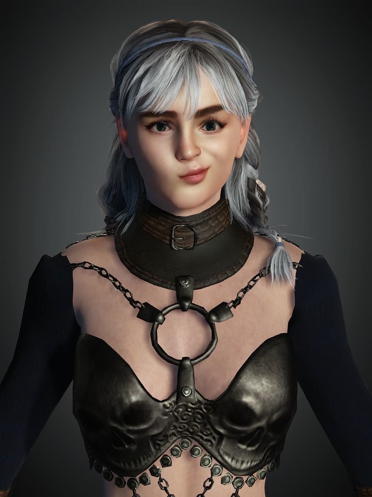 AAA Fantasy Female Character 01 Low-poly 3D model_12