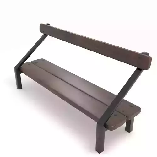 Park Bench maed by wood and steel