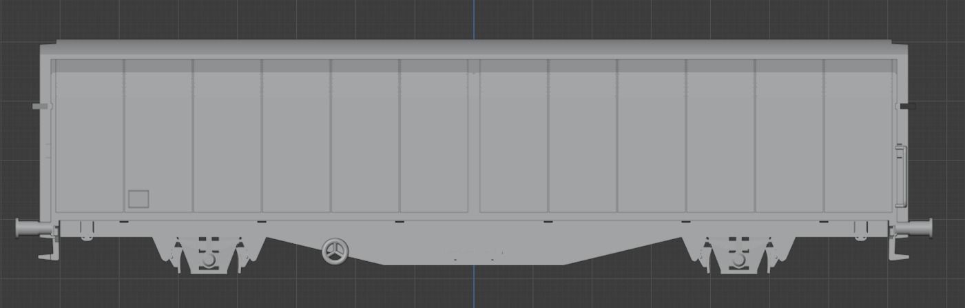 H0 1-87 scale Hbbills 308 freight car 3D print model_1