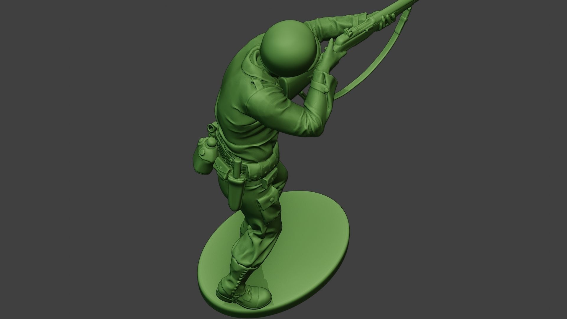 American soldier ww2 Shoot Stand A12 3D print model_22