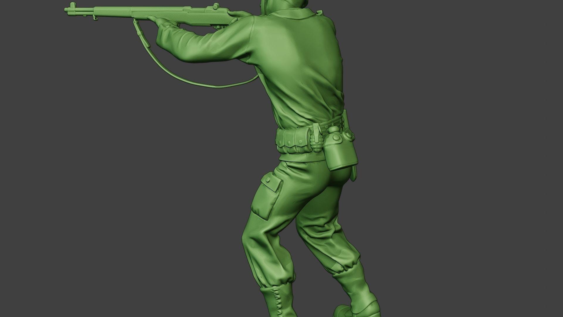 American soldier ww2 Shoot Stand A12 3D print model_26