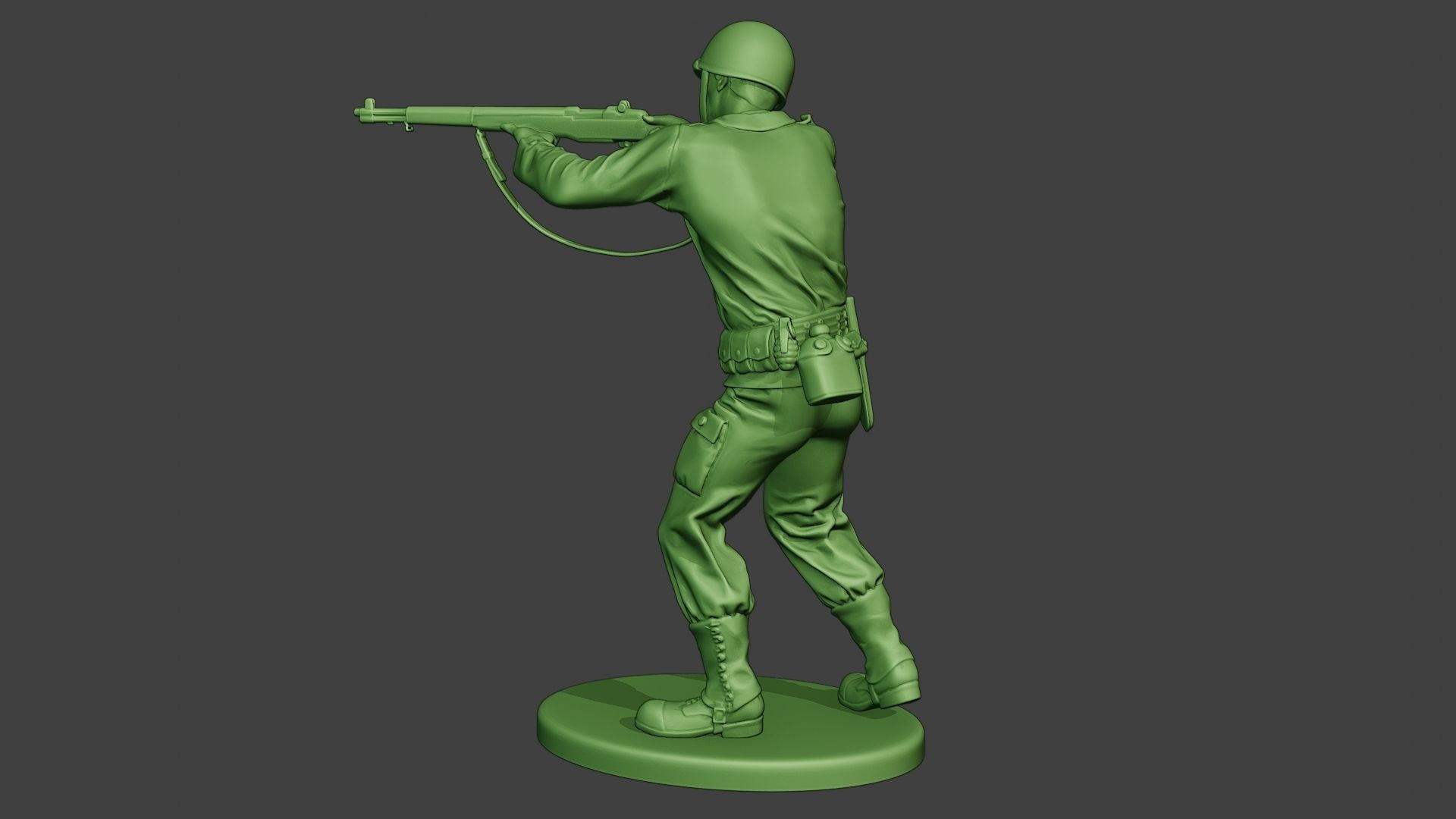 American soldier ww2 Shoot Stand A12 3D print model_4