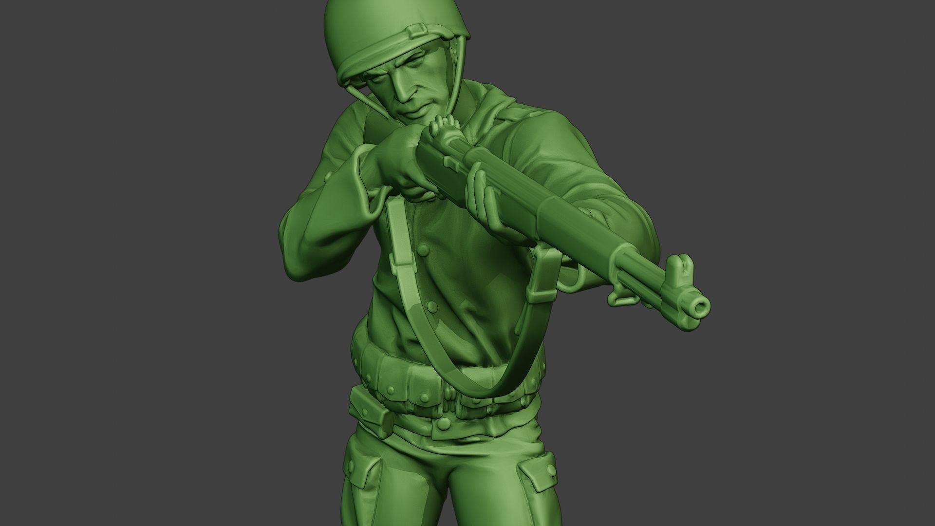 American soldier ww2 Shoot Stand A12 3D print model_19