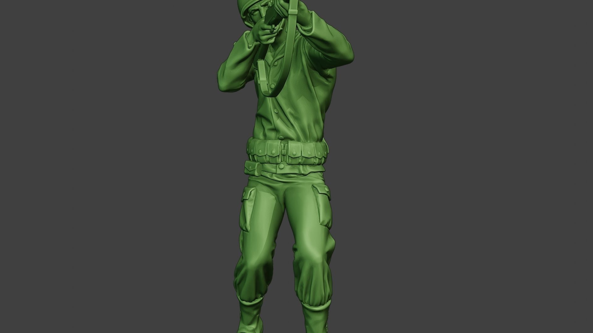 American soldier ww2 Shoot Stand A12 3D print model_28