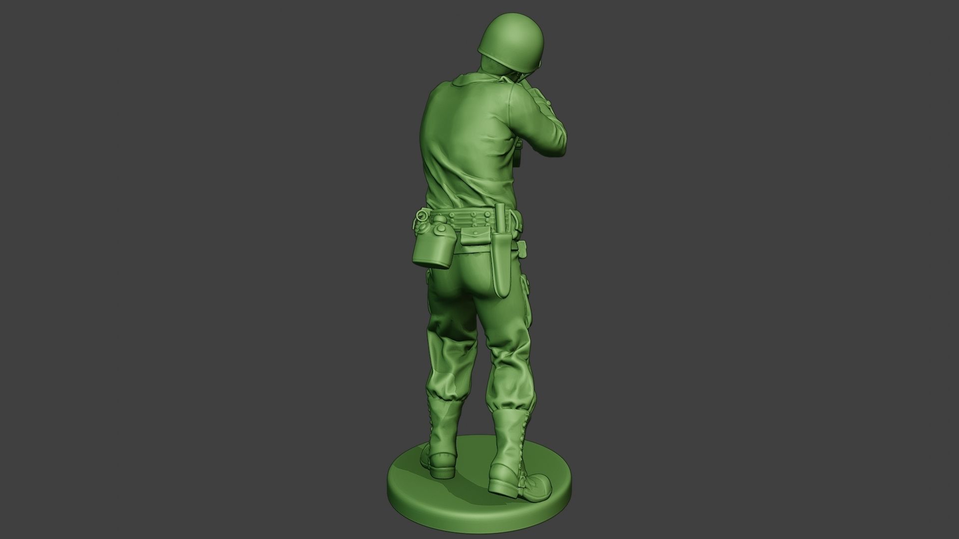 American soldier ww2 Shoot Stand A12 3D print model_6