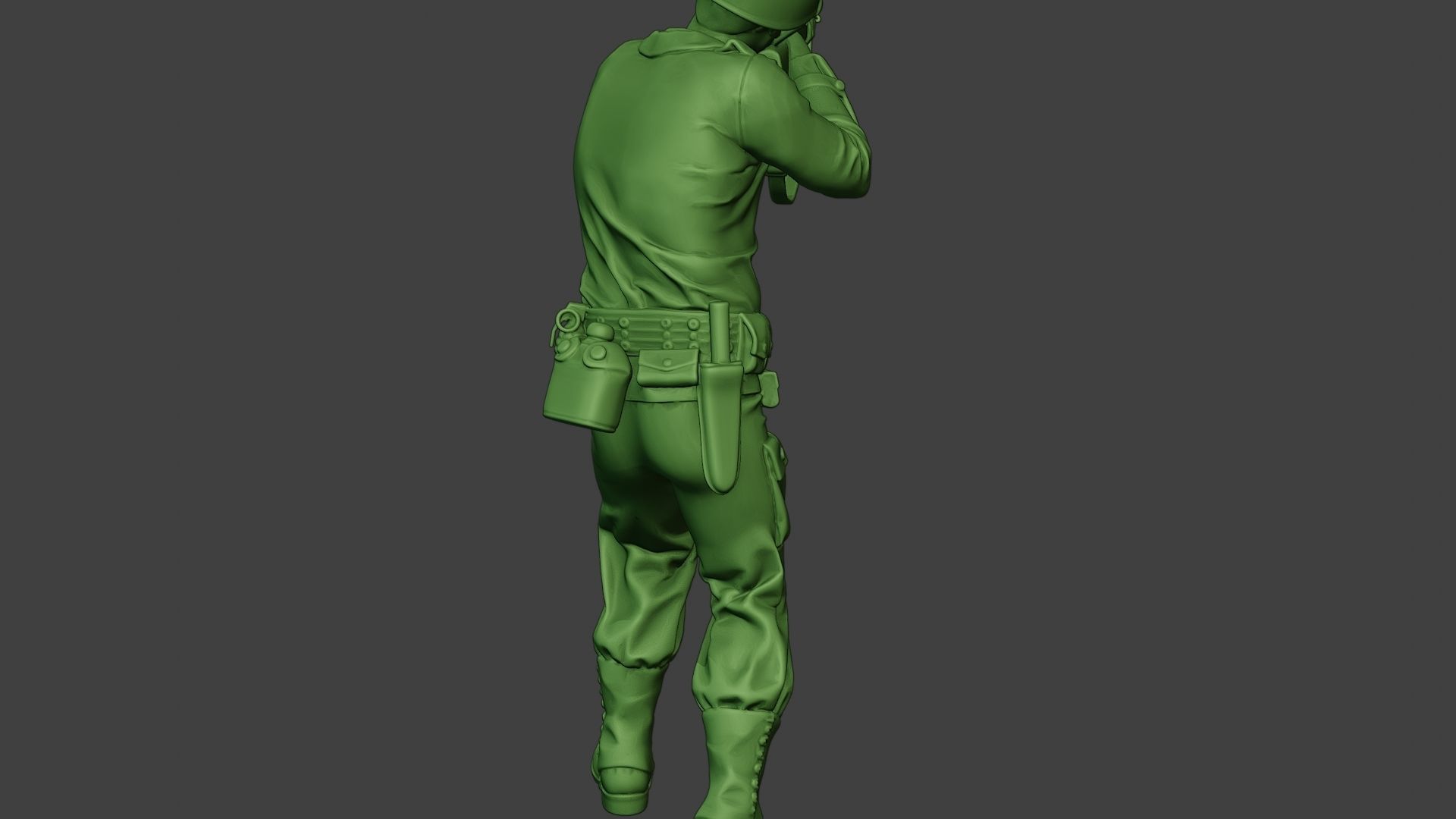 American soldier ww2 Shoot Stand A12 3D print model_25