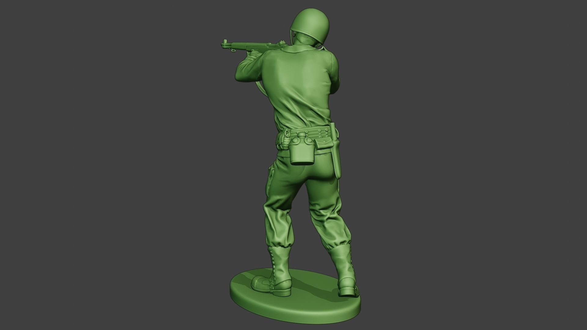American soldier ww2 Shoot Stand A12 3D print model_5