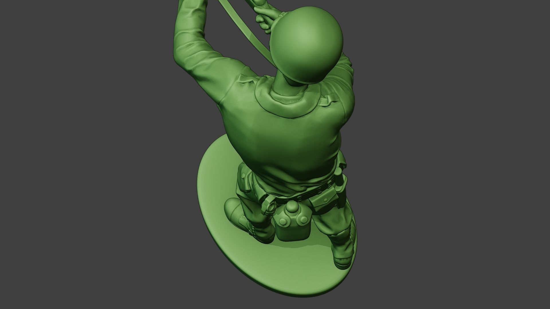 American soldier ww2 Shoot Stand A12 3D print model_16