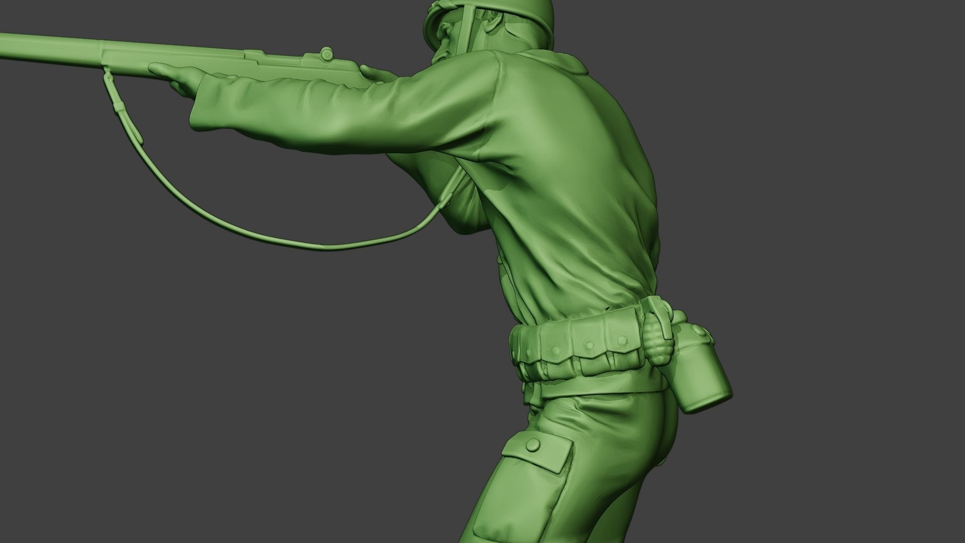 American soldier ww2 Shoot Stand A12 3D print model_17