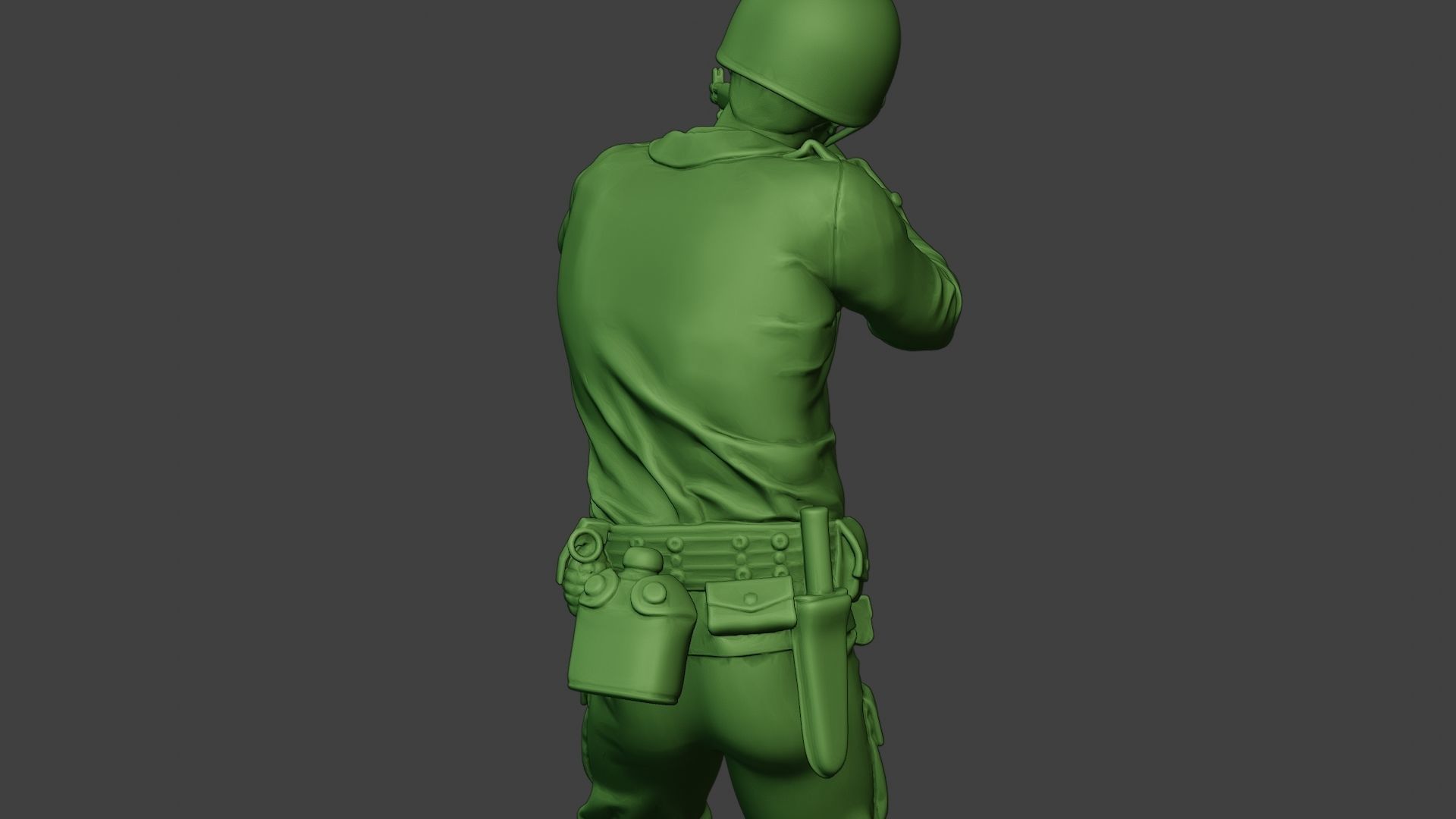 American soldier ww2 Shoot Stand A12 3D print model_21