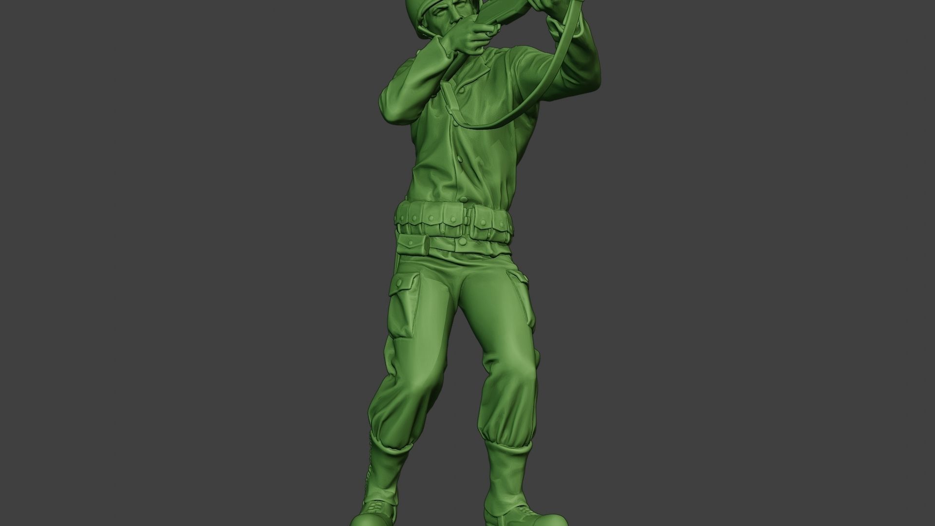 American soldier ww2 Shoot Stand A12 3D print model_13
