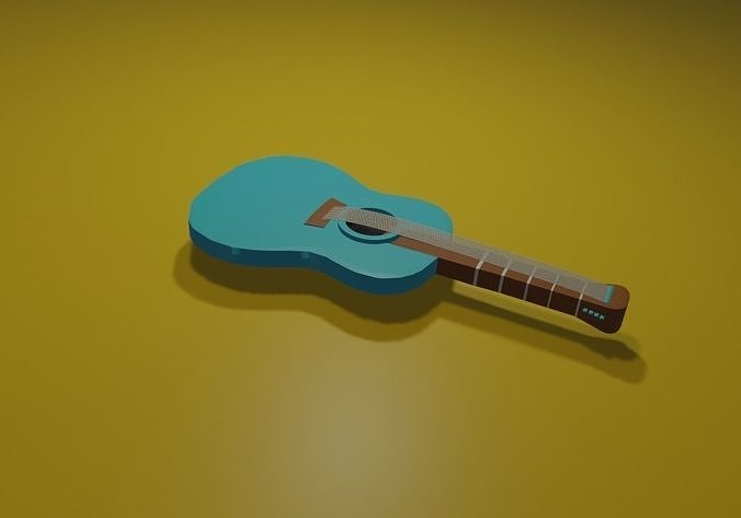 guitar acoustic 3D model