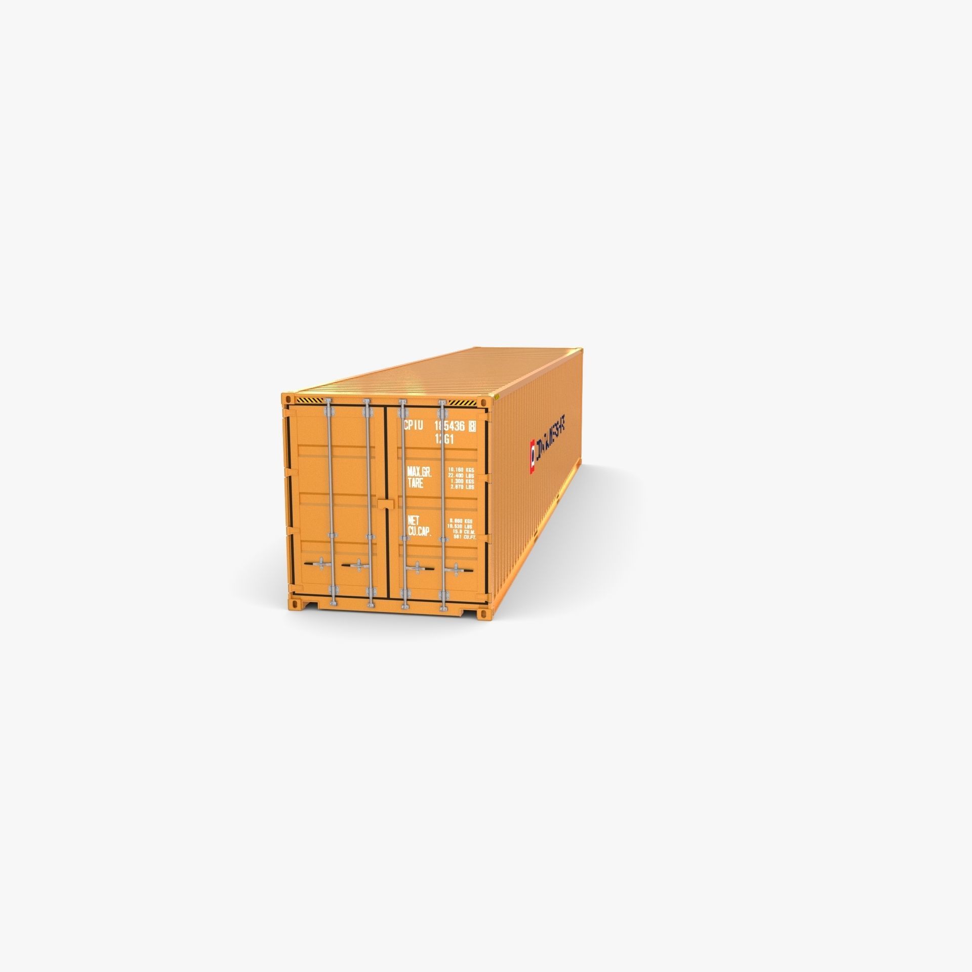 40ft Shipping Container Containerships 3D model_2