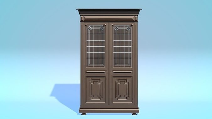 Wooden grannys cupboard Free 3D model