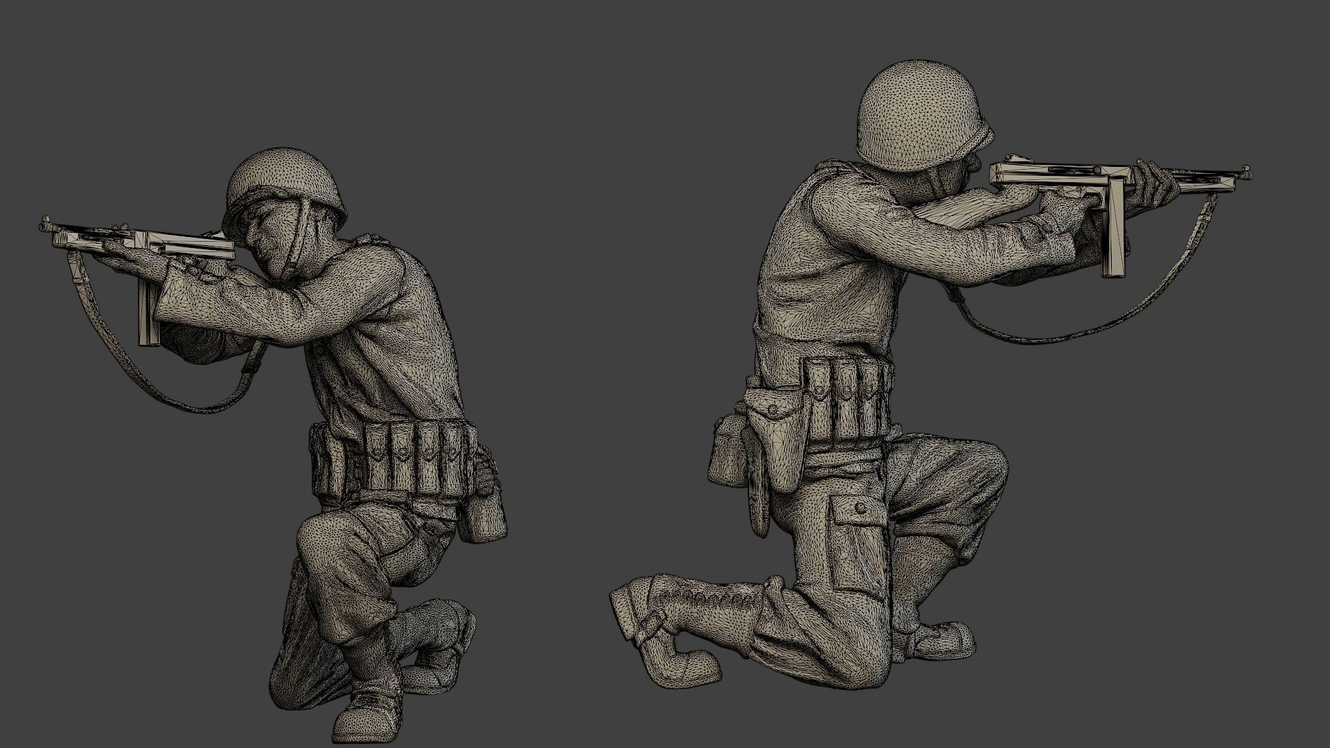 American soldiers ww2 A12 Pack 1 3D Model Collection_15