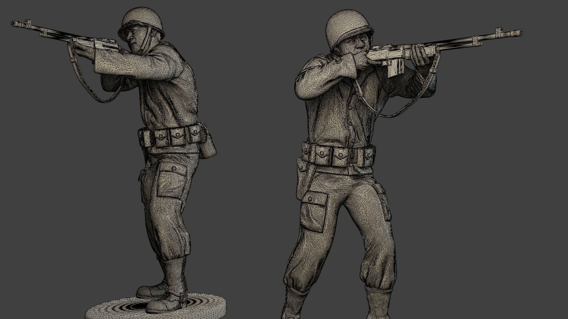 American soldiers ww2 A12 Pack 1 3D Model Collection_12