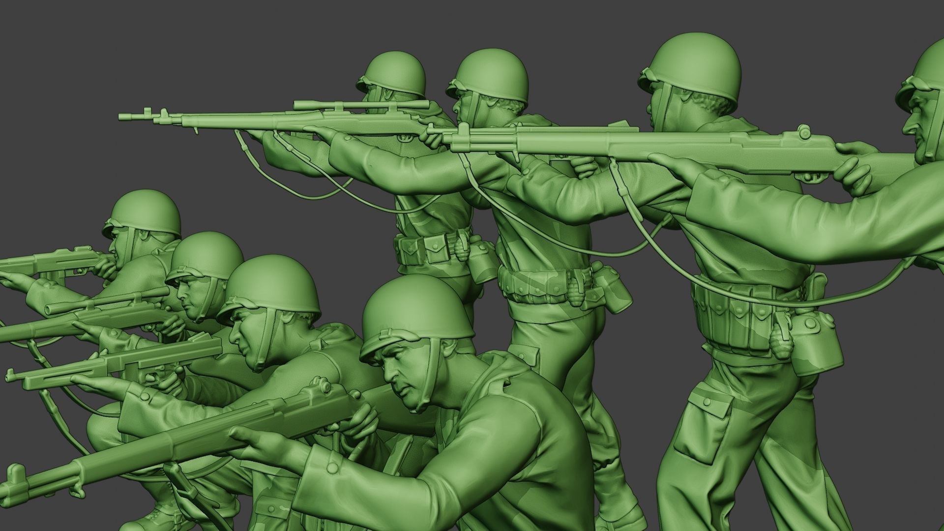 American soldiers ww2 A12 Pack 1 3D Model Collection_23
