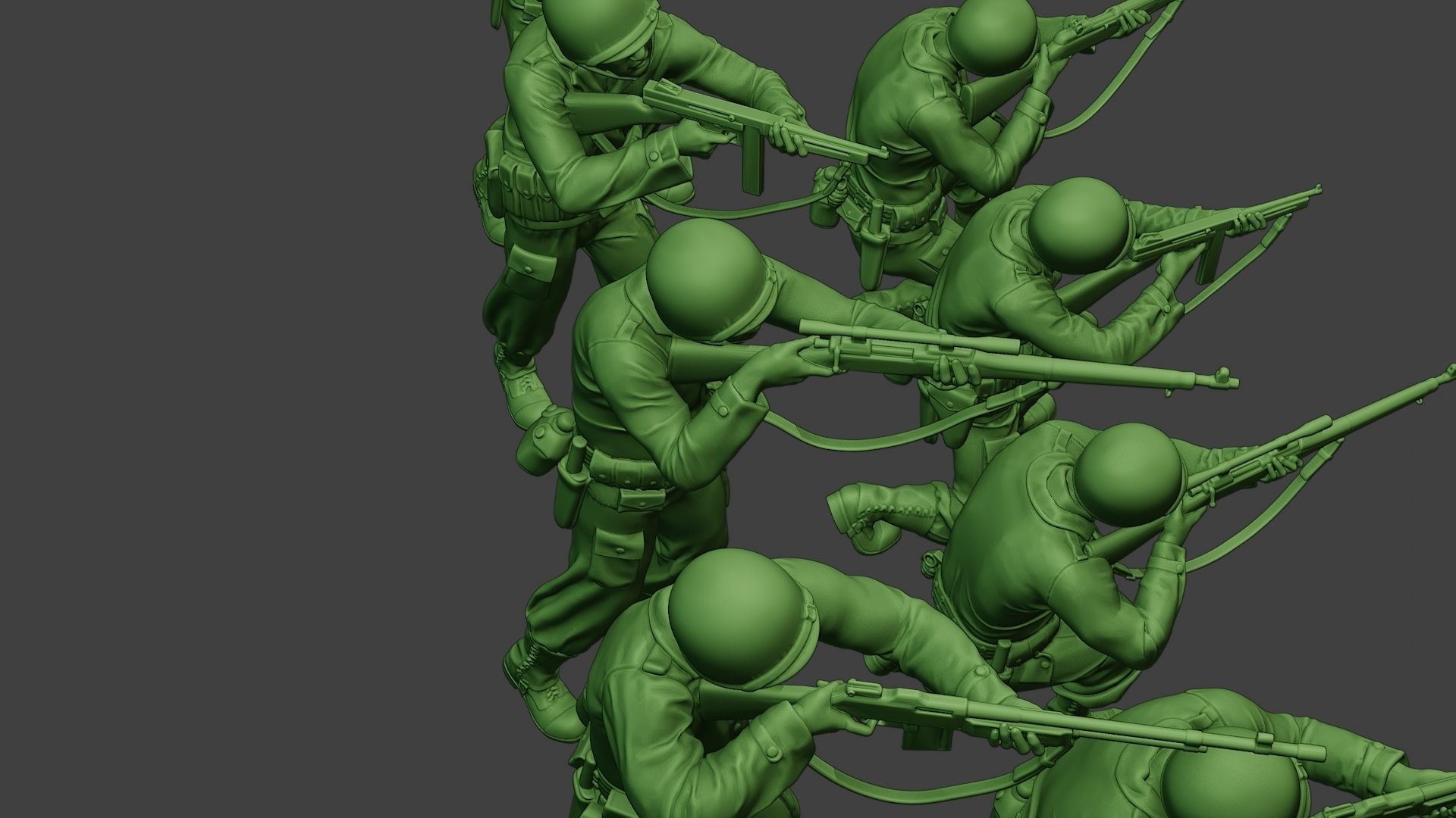 American soldiers ww2 A12 Pack 1 3D Model Collection_20