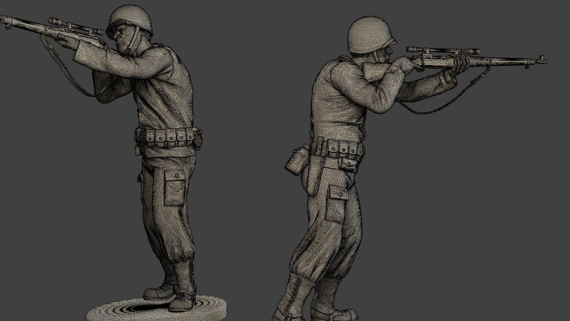 American soldiers ww2 A12 Pack 1 3D Model Collection_16