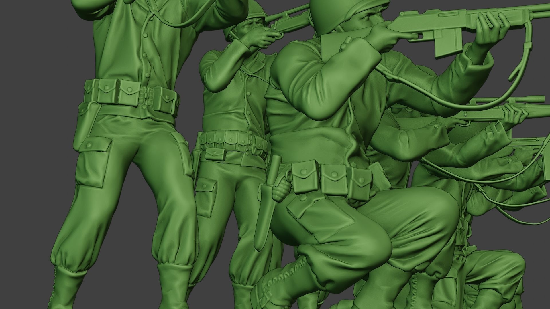 American soldiers ww2 A12 Pack 1 3D Model Collection_27