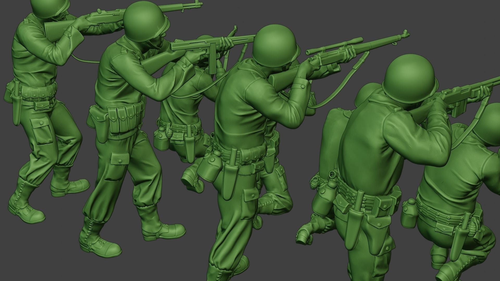 American soldiers ww2 A12 Pack 1 3D Model Collection_32