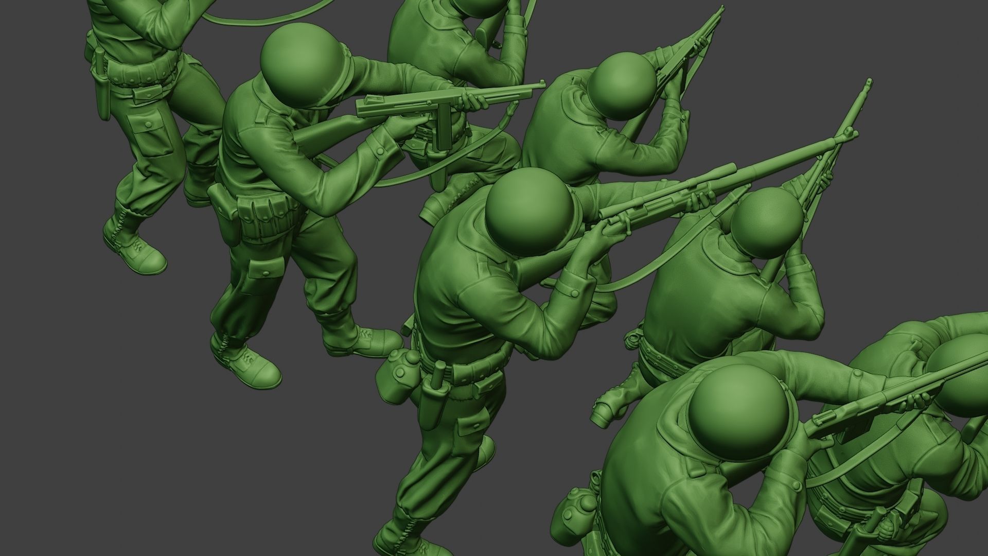 American soldiers ww2 A12 Pack 1 3D Model Collection_25