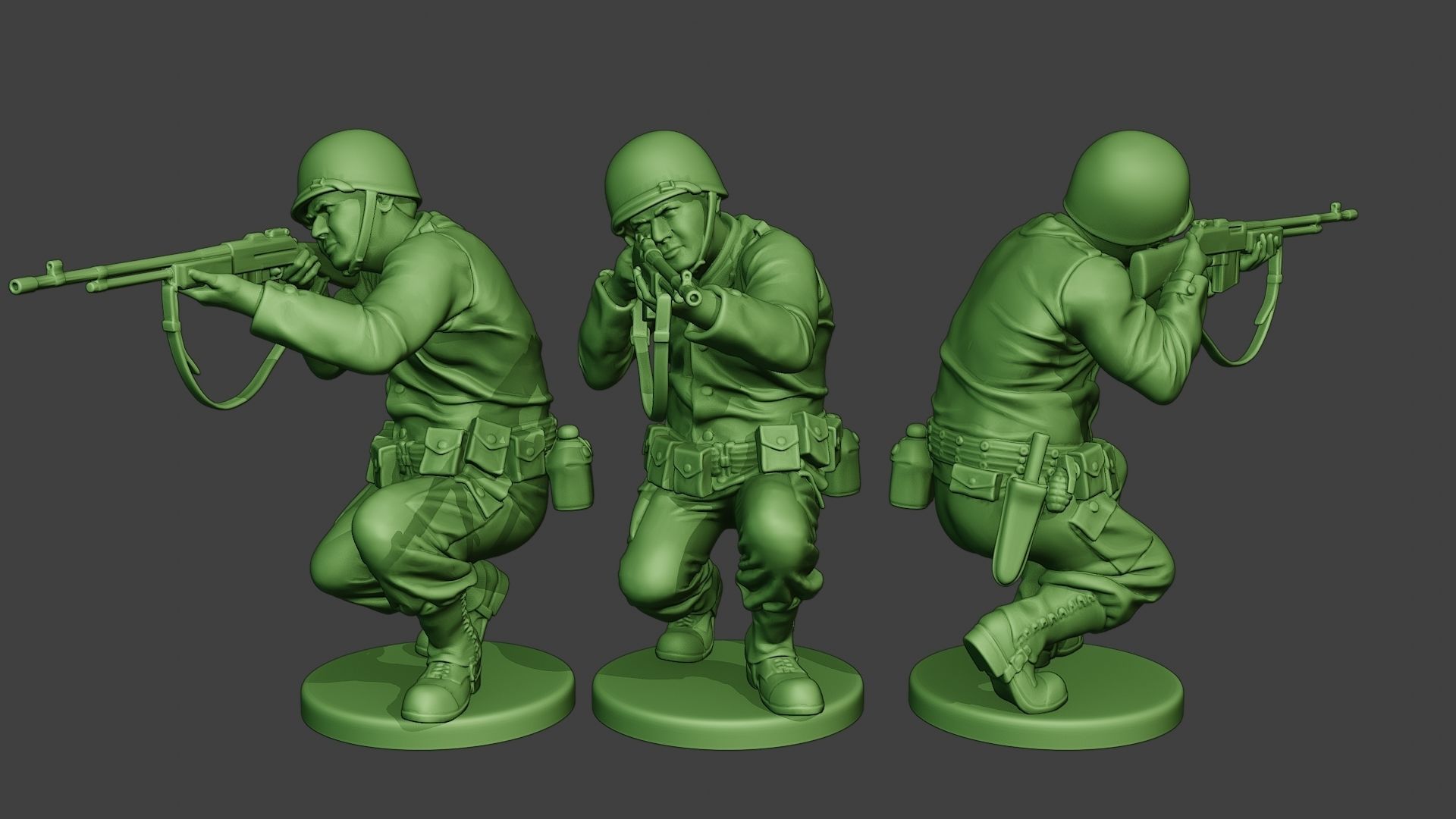 American soldiers ww2 A12 Pack 1 3D Model Collection_3